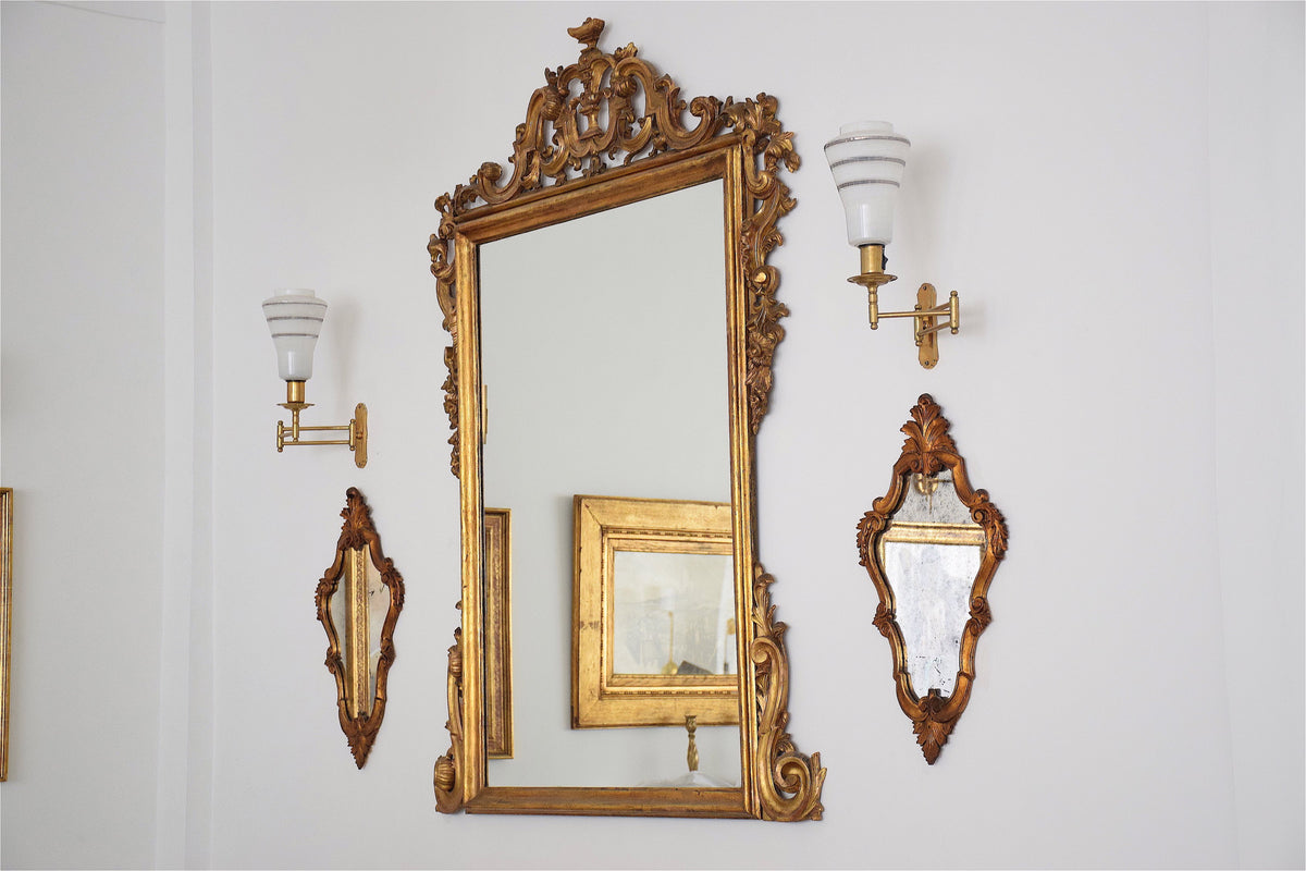 Mid-Century Adjustable Brass Wall Lamps - Spirit Gallery 