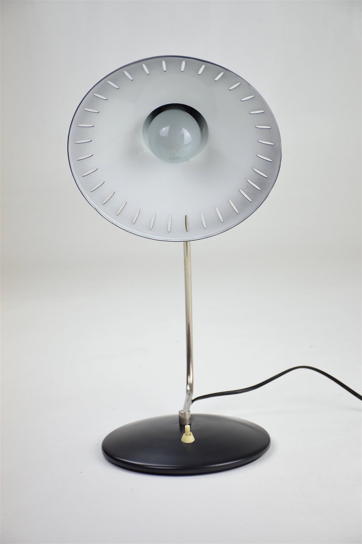 Mid-Century Desk Lamp with Perforated Shade - Spirit Gallery 
