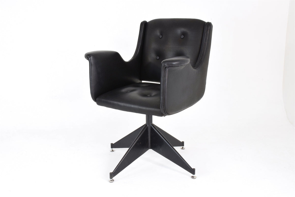 Mid-Century Italian Leather Office Chair - Spirit Gallery 