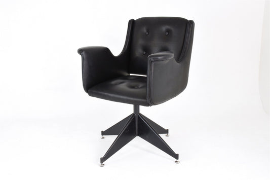 Mid-Century Italian Leather Office Chair - Spirit Gallery 