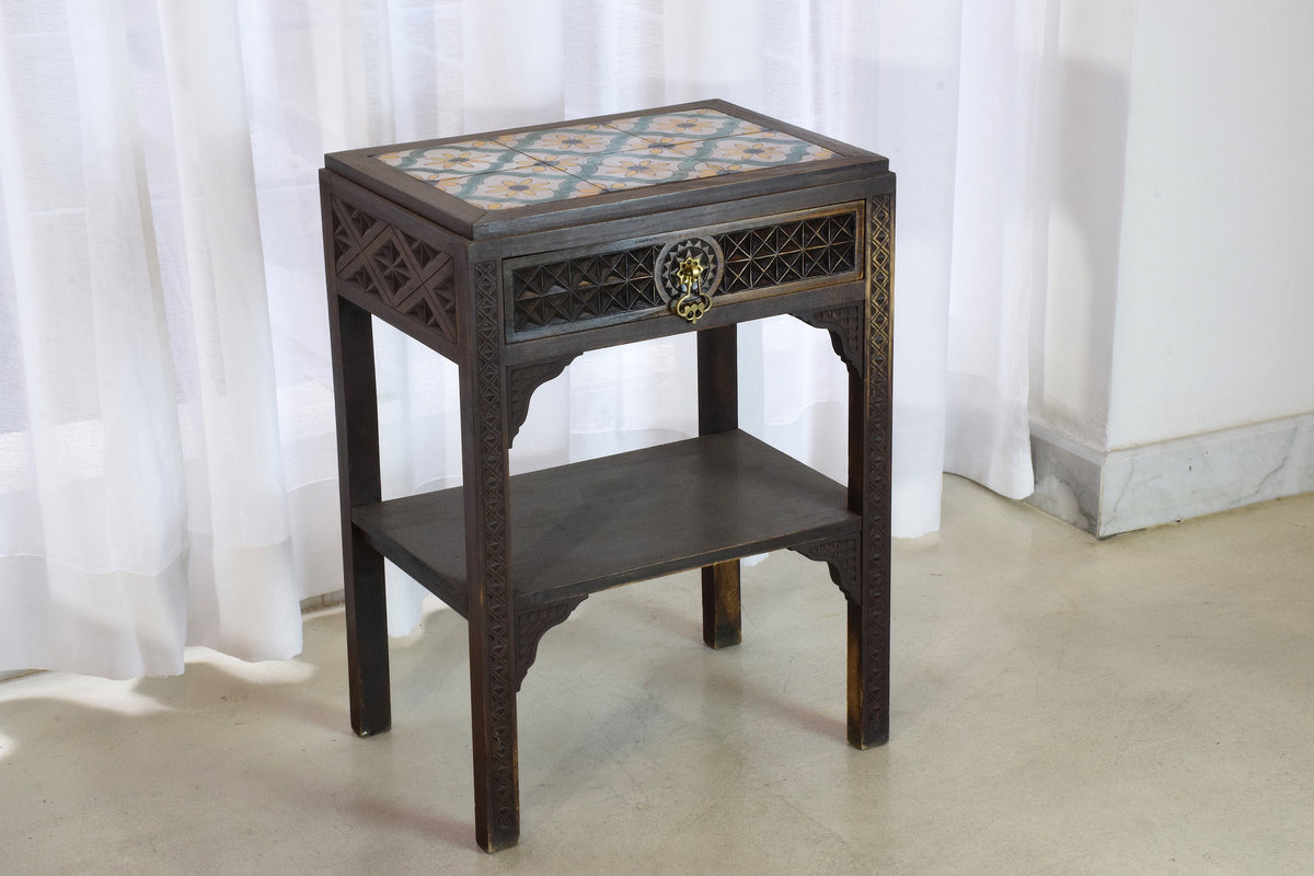 Moorish Vintage Sculpted Bed and Nightstands, 1930's - Spirit Gallery 