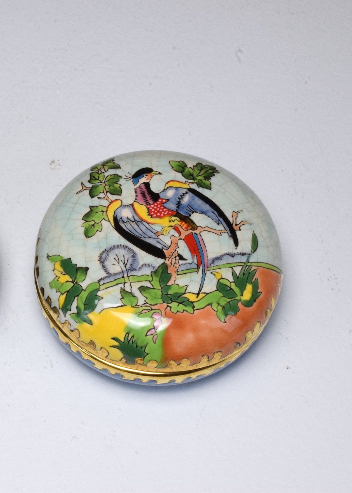 Pair of 20th Century French Trinket or Jewelery Longwy Boxes - Spirit Gallery 