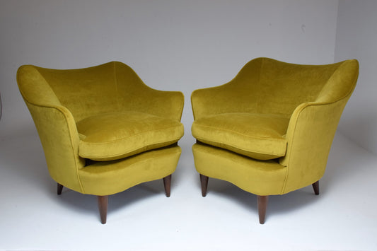 Pair of Italian Armchairs by Gio Ponti for Casa e Giardino, 1930s - Spirit Gallery 
