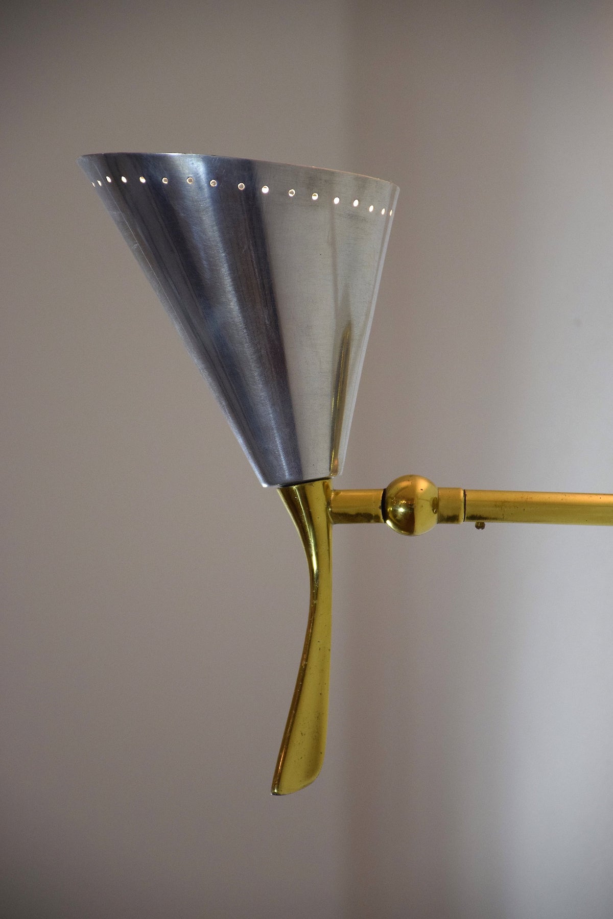 Pair of Italian Mid-Century Brass Sconces, 1950's - Spirit Gallery 