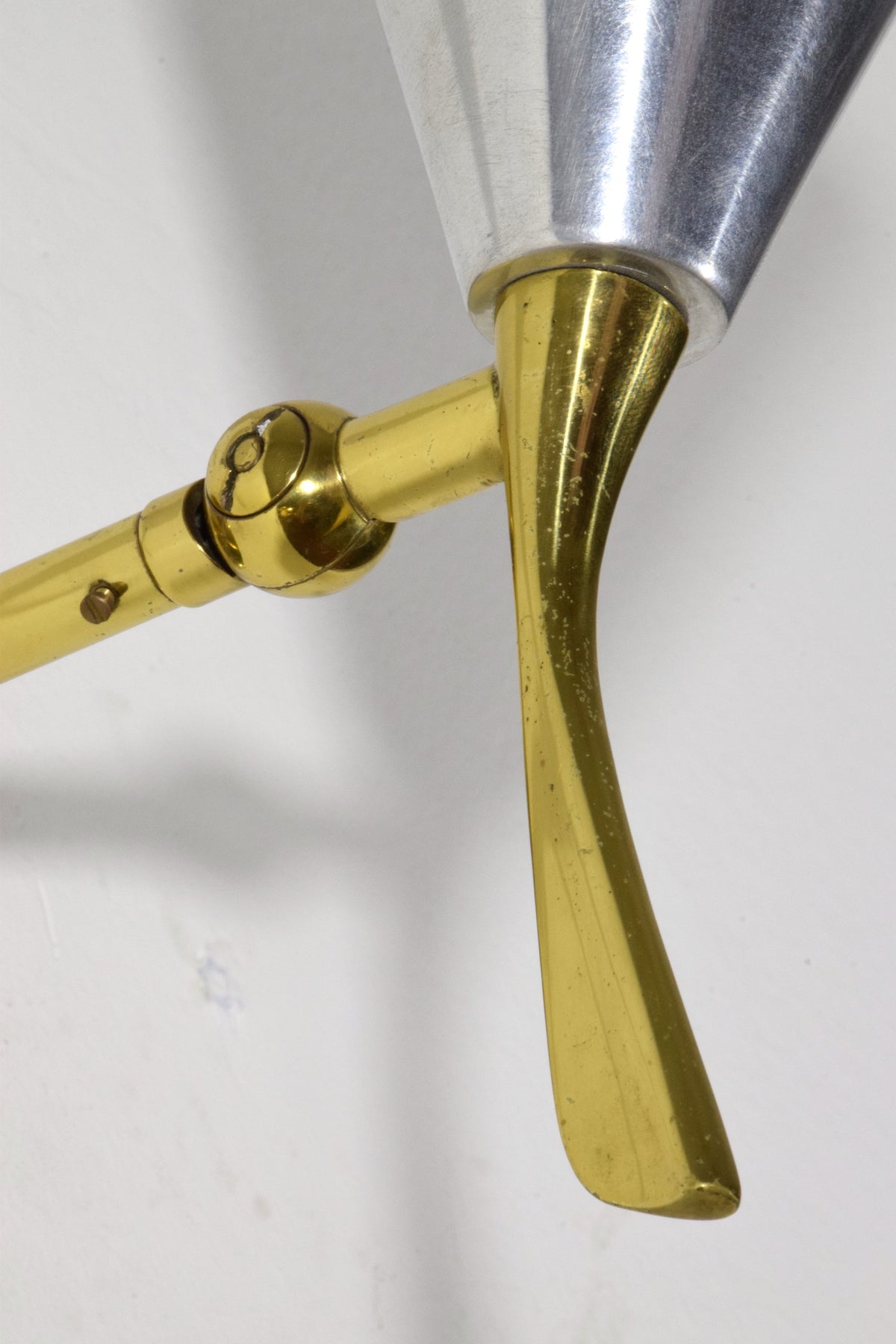 Pair of Italian Mid-Century Brass Sconces, 1950's - Spirit Gallery 