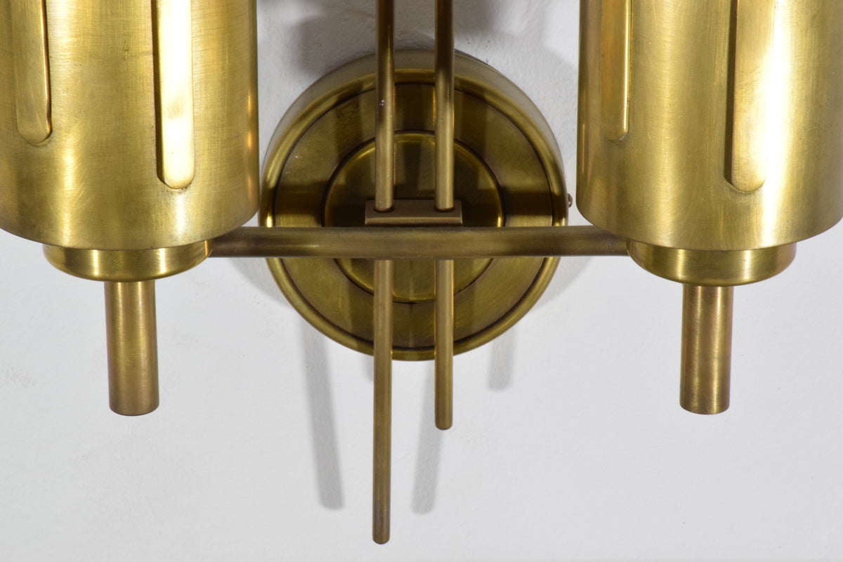 Pair of Italian Mid-Century Brass Sconces, 1950's - Spirit Gallery 