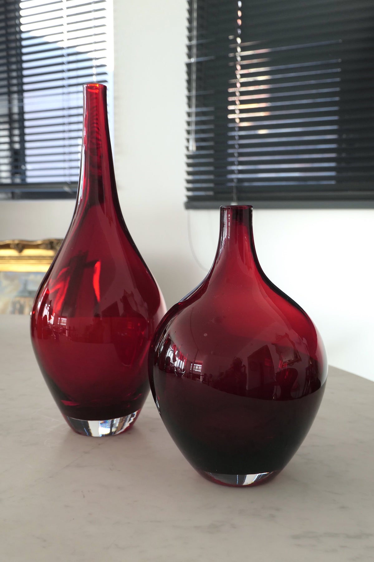 Pair of Italian Vintage Glass Vases, 1970s - Spirit Gallery 