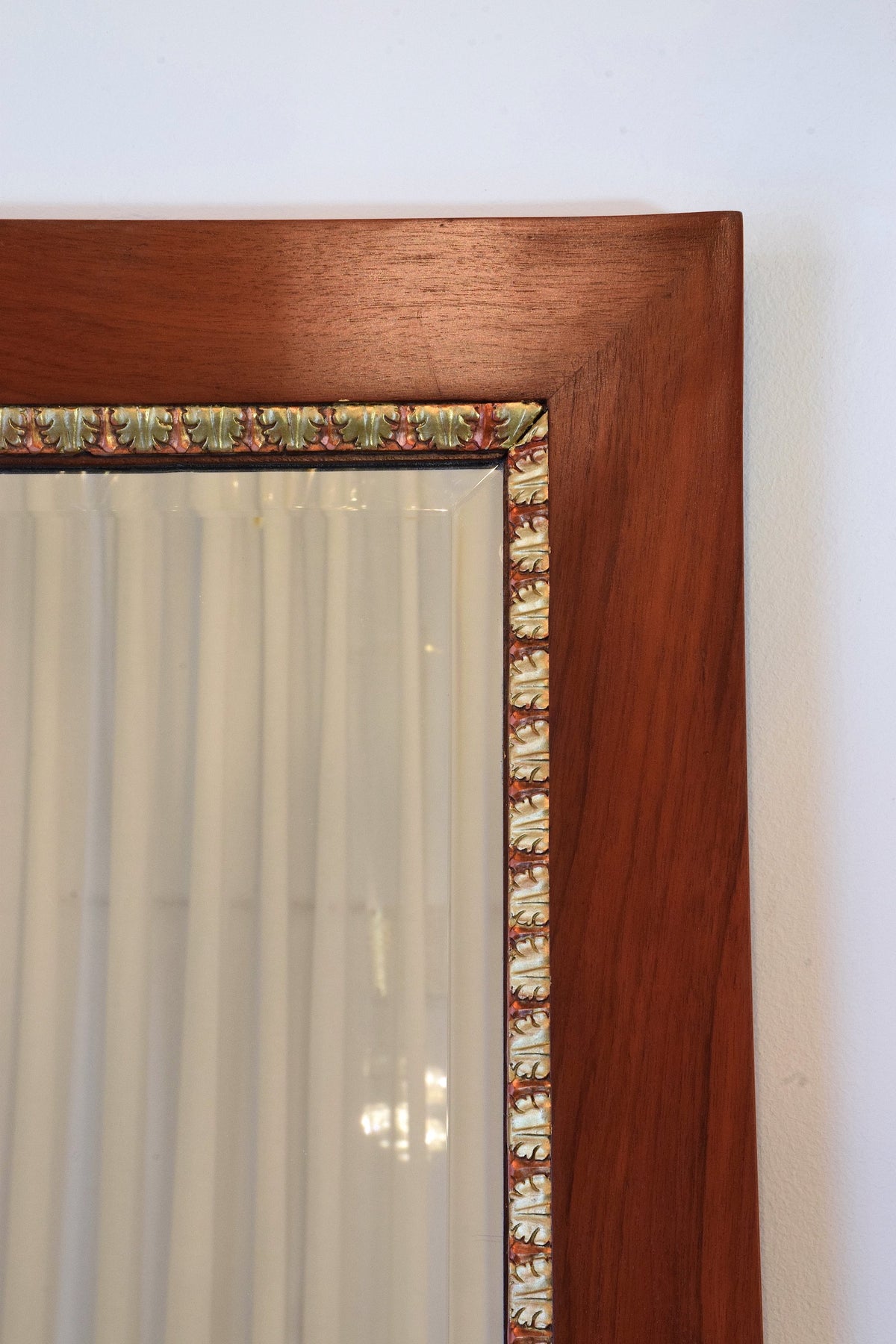 Pair of Italian Vintage Mahogany Gold Leaf Mirrors, 1920s - Spirit Gallery 