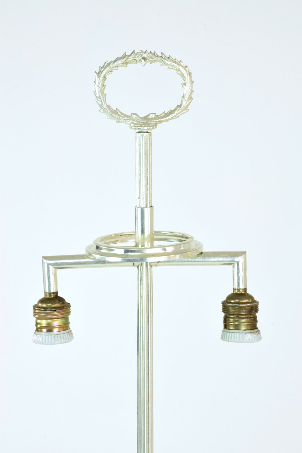 Pair of Silver Plated Flower Lamps, Spain, 1960s - Spirit Gallery 