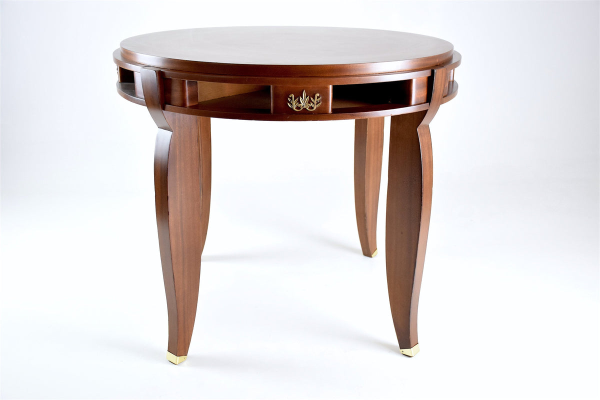 Parquetry Gueridon Table by Jules Leleu, France, 1930's - Spirit Gallery 