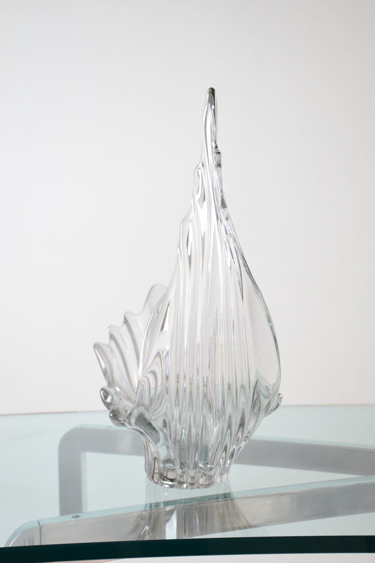 Sculptural Crystal Vase, France, 1960's - Spirit Gallery 
