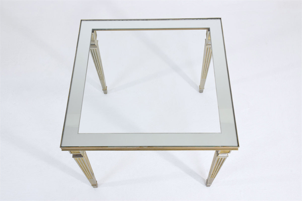 Silvered Brass Coffee or Side Table, France, 1970's - Spirit Gallery 