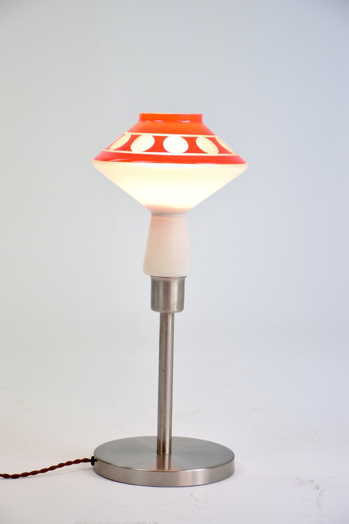Space Age Opal Glass Table Lamp, 1970's - Spirit Gallery 